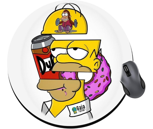 Pad Mouse Homero Simpson Duff Antideslizante Neopreno