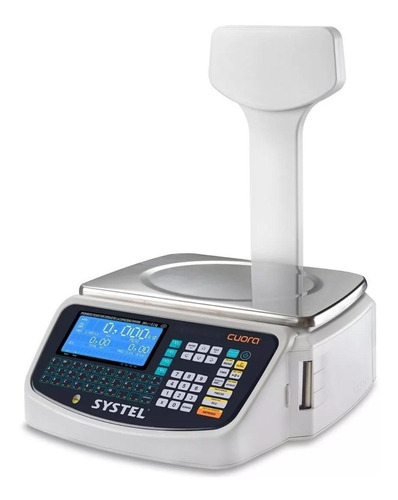 Balança comercial digital Systel Cuora 30kg com mastro 110V/220V branco 365 mm x 240 mm
