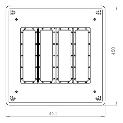 Luminária Posto De Combustível 300w Led Osram 24000lm 127/220V Ip66 RJ Iluminação