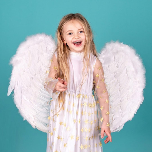 Alas De Ángel Blanco Para Adultos Y Niños, 599 Cm X 45 Cm