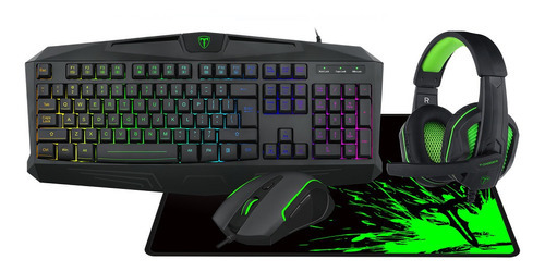 Kit Gamer 4 Em 1 T-dagger Legion Teclado/mouse T-tgs003