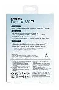 Samsung T5 500 Gb Usb 3.1 Tamaño Bolsillo Ssd Externo
