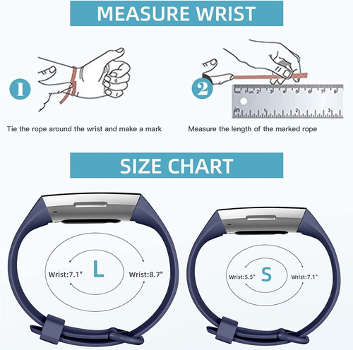 Imagen 5 de 6 de 3 Mallas Para Reloj Fitbit Charge 3 / Charge 4 / Talle Small