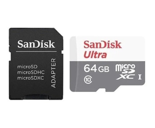 Imagen 3 de 8 de Tarjeta De Memoria 64gb Sandisk Ultra Con Adaptador Sd 64gb