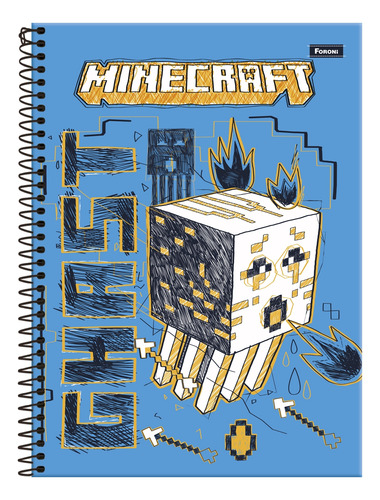 Caderno Minecraft 1 Matéria Universitário Foroni Capa 1