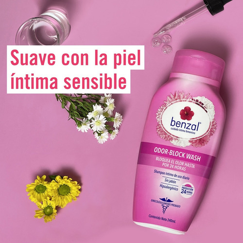 Benzal Odor Block Wash Shampoo Íntimo Diario