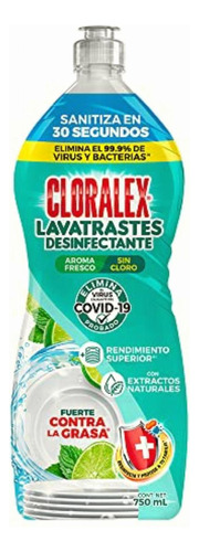 Cloralex Lavatrastes Desinfectante Aroma Fresco Sin Cloro