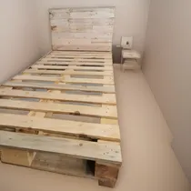 Comprar Cama 1 Plaza Con Respaldo Super Fuerte En Palets