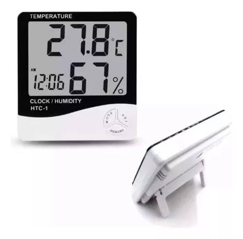 Higrometro Digital Termometro Medidor Humedad Reloj Alarma OEM HTC-1 /  RELOJ / DIGITAL