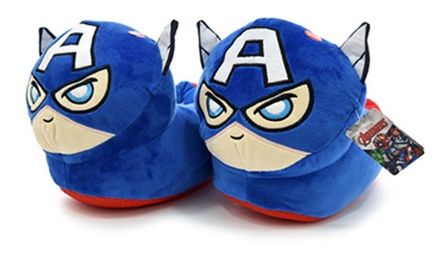 Pantuflas De Peluche Capitan America Marvel C/luz Phi Phi To