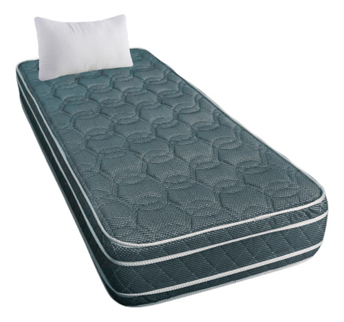Colchon De Espuma 1 1/2 Plaza 100x190x26 Europillow Almohada Color Negro