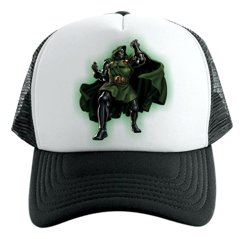 Gorra Trucker Dr. Doom 4 Fantasticos Series Geek Black Xgt