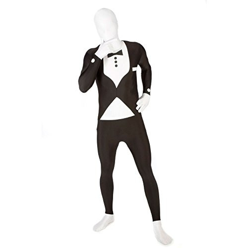 Disfraz De Halloween Para Adultos Msuit Tuxedo Second Skin -