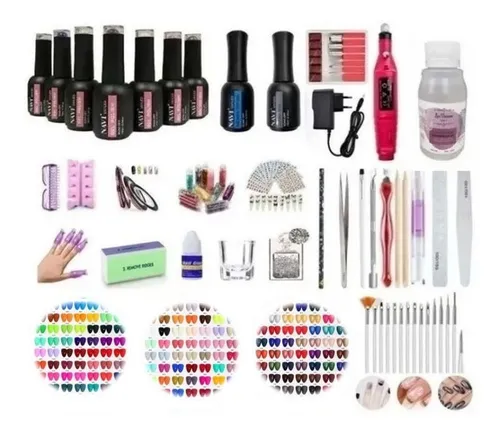 comprar Kit Inicial X60u Insumos Esmaltes Semipermanentes Completo