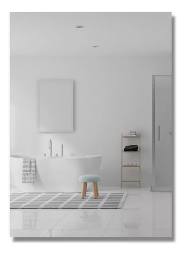 Espejo Rectangular De Lujo 50x70 Cm Para Tocador O Baño