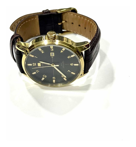 Relogio Social Tommy Hilfiger Original America Couro Dourado