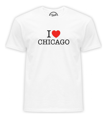 Playera I Love Chicago Corazon Souvenir T-shirt