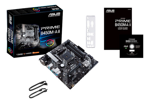 Tarjeta Madre Asus B450prime B450m-a Ii/csm 4x Ddr4 Hdmi Usb