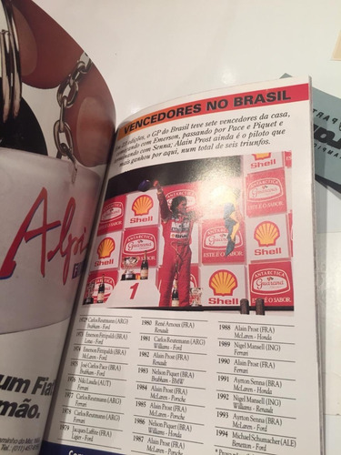 Revista Antiga Fórmula 1 Gp Brasil De 1995 Com Adesivos