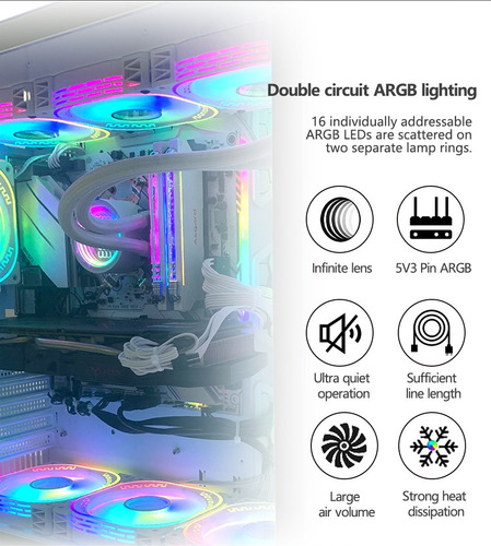 Kit 3 Cooler Tribal Argb Fan Cool Series 120mm C Remoto