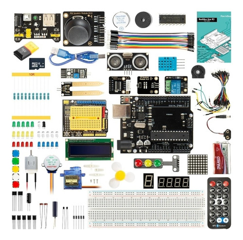 Placa Controladora Rockbee Uno R3 Kit De Inicio 55 Proyectos