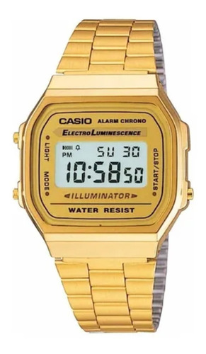 Reloj Casio A168w Retro Vintage Gold Original Agente Oficial