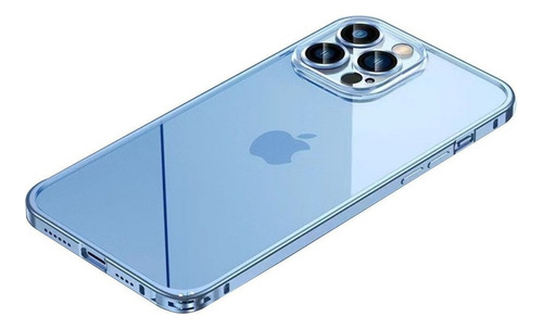 Funda Transparente Con Marco De Metal Para iPhone 12 13 14