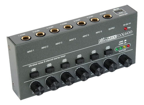 D Mixer De Áudio Para Profissionais E Iniciantes 6 Estéreo