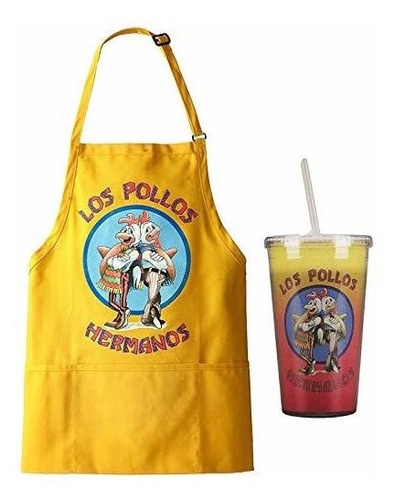 Brea Bad Los Pollos Hermanos Cup And Apron Yellow