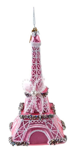 Coleccion  De Vidrio De La Torre Eiffel De Paris Rosa O...