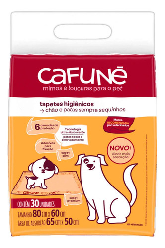 Tapete Higiênico Cafuné Para Cães 30 Unidades Unilever