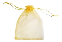 Comprar Bolsa De Organza Souvenir 15x20cm 12 Unidades Color Dorado