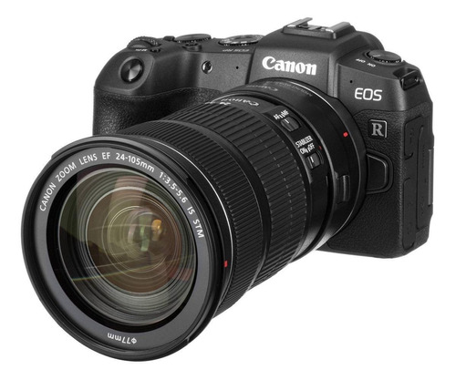  Canon EOS Kit RP + lente 24-105mm IS STM sin espejo color  negro