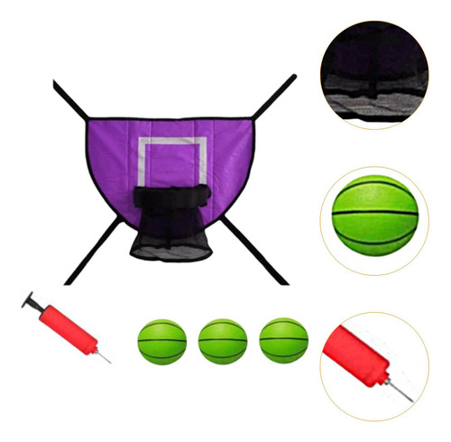 Juego De Canastas De Baloncesto Con Trampolín, Pelota De Bal
