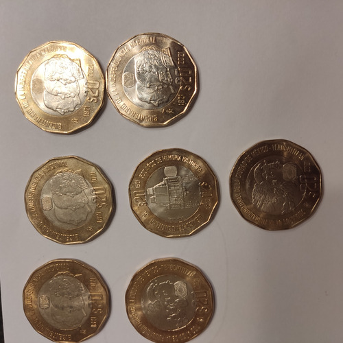 7 Monedas De 20 