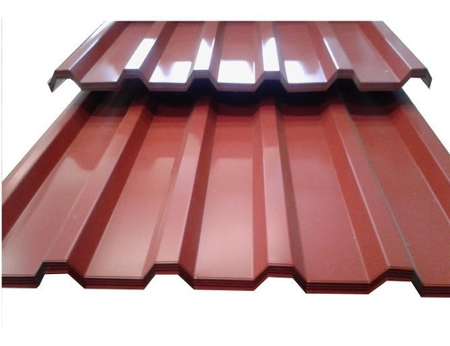 Chapa Techo Trapezoidal Roja 0,40 Mm Esp. 4,27 Mts De Largo