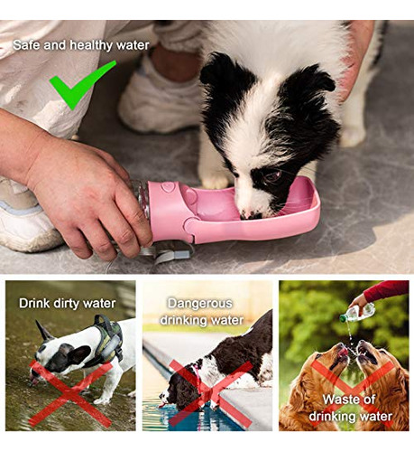 Botella De Agua Plegable Para Perros - Portátil Y A Prueba