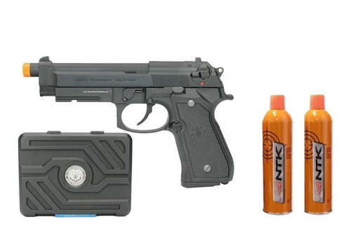 Imagem 2 de 7 de Pistola Airsoft M92 Metal Blowblack Gbb Gpm92 + Green Gás