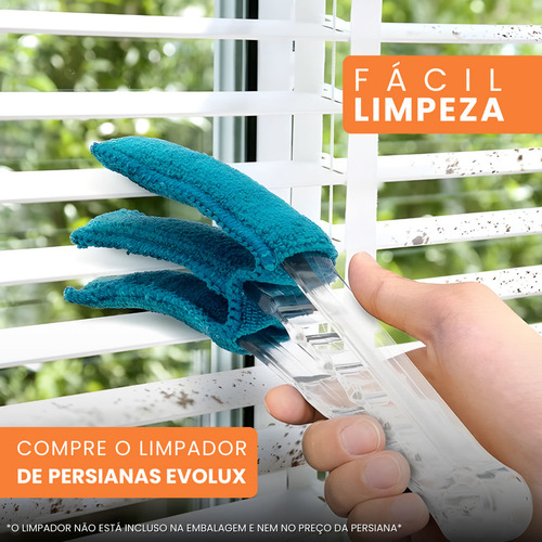 Persiana Horizontal De Pvc- 1,60x1,30m Off Evolux - Branco E