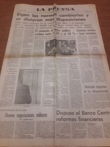 Diario La Prensa 7 07 1982 Malvinas Economía Deporte Bignone