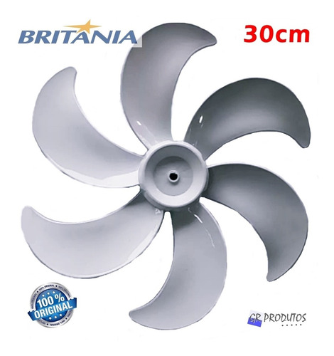 Helice Para Ventilador Britania B30 Turbo Silencium Six 30cm