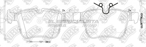 Pastillas De Freno Mercedes-benz C 300 2.0 2019 Nibk Trasera