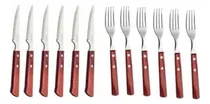 Comprar Juego 6cuchillos+ 6 Tenedores Mesa Inox Tramontina Polywood 