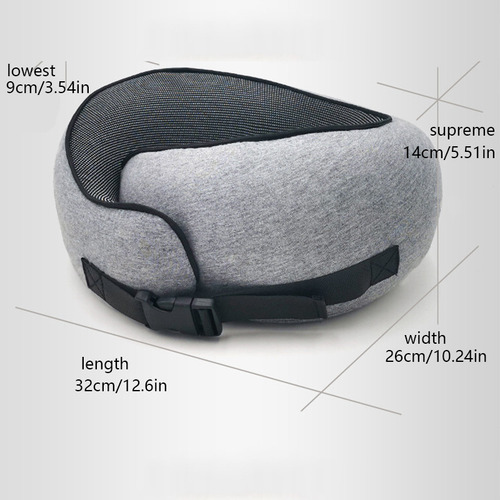 Almofada De Pescoço De Viagem Ajustável Com Suporte De Queix