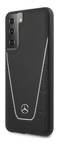 Funda Case Mercedes Benz Piel Negra Para Samsung S21