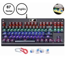 Comprar E-yooso Por Terport Teclado Gamer Mecánico 87 Teclas Inglés Us, Outemu Blue Switches Hotswap, Teclado Juegos Alámbrico Gaming Con Luz Mezclada, Modelo Z-77