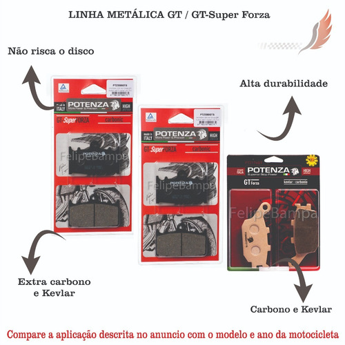 Kit Pastilha Potenza Diant+tras Gsf Bandit 1250 650 330 174