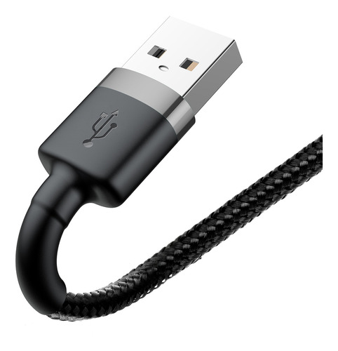 Cable Usb A Lightning 2.4a 1m Gris/negro Baseus Color Negro