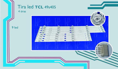 Kit Tiras Led Compatibles Con: Tcl 49s405 (8pzs)