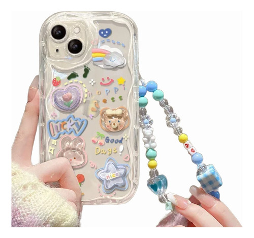 Funda Para iPhone 3d Lindo Rabbit Bear + Correas